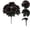 Black, variant on Tuscom Artificial Fall Flower Picks Pumpkin Maple Leaf Rose Stems Halloween Thanksgiving Floral Decor with Bendable Stems for DIY Wreath