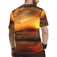 thumbnail image 4 of T-Shirt For Couple Sunset Print T Shirts Fashion Sea Waves Summer Tees O Neck Streetwear, 4 of 5