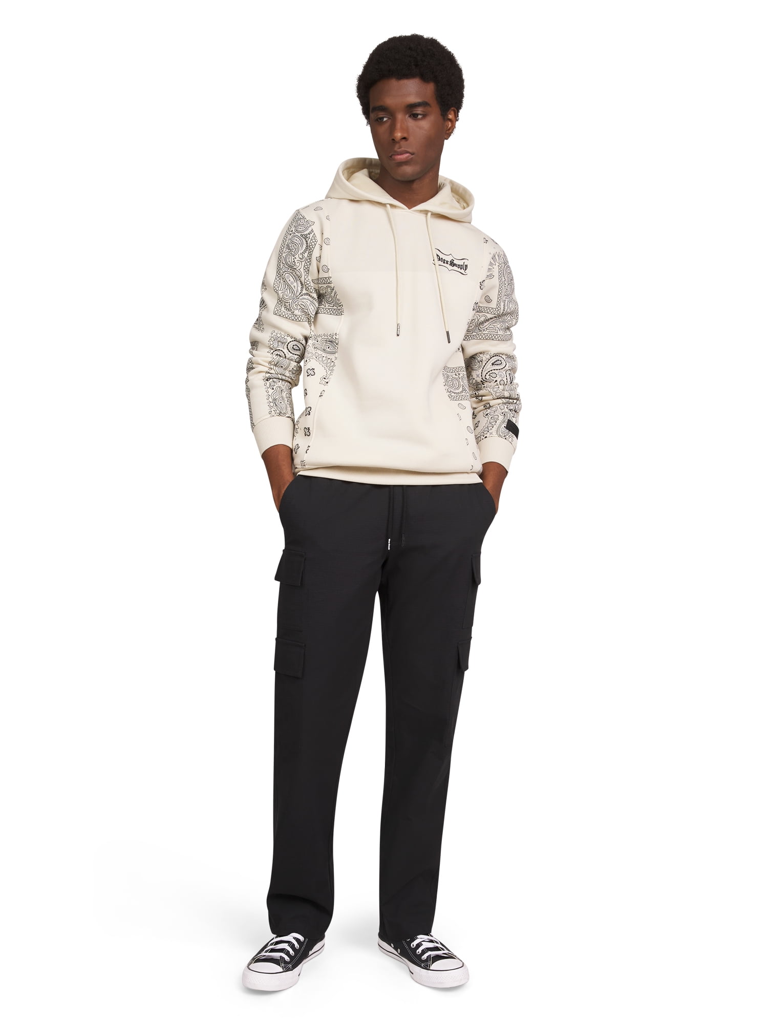 Dogg Supply by Snoop Dogg Men's and Women's Pull-On Ripstop Cargo Pants with Pockets, Sizes XS-3XL