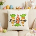 thumbnail image 4 of Amzcrzy Pre Shrunk Linen Pillowcase Easter Pillow Cover Rabbits Easter Egg Sofa Bedhead Decoration Imitation Linen Pillow Cushion Cover Easter Decorations Easter Decorations Fall Decor Home Decor, 4 of 6