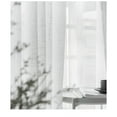 thumbnail image 5 of Modern cotton linen curtains semi shading  tulle plain balcony Cross texture curtain living room tulle Custom size Decorative (Light grey,1 pcs W400xH240cm,1.Hook top), 5 of 6