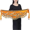 thumbnail image 4 of zhi Women's Embellished Belly Dance Skirt - Dance Performance & Events，Orange，Free Size, 4 of 4