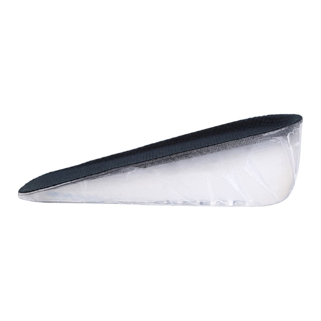 Plantilla invisible de gel de silicona para aumentar la altura del talón, media longitud, almohadilla para zapatos, copa del talón n.° 3