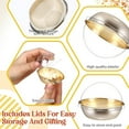 thumbnail image 3 of 50 Pcs Mini Baking Cups with Lids Tutuviw Mini Cake Containers with Clear Dome Lids Cookies Muffins Dome Box for Desserts Cupcake Pans Cheesecake Cake Wedding Birthday Party Buffet (Gold), 3 of 7