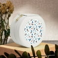 thumbnail image 6 of Naloa Undersea Animals Round Jewelry Box, Travel Jewelry Organizer, 3.9 x 3.9 x 2in Jewelry Storage Box for Women-White, 6 of 7