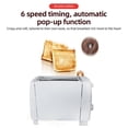 thumbnail image 4 of 2 Slice Toaster Stainless Steel ABS Smart Toaster with 6 Temperature Setting for Toasting Breads, 4 of 5
