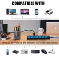 thumbnail image 3 of AYAMAYA 7-Port USB 3.0 High Speed Extension Charger Adapter with On/Off Switch & LED Light for PC/Laptop/PS4/Slim/Pro Hub, 3 of 7