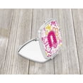thumbnail image 2 of Carolines Treasures CJ2005-USCM Letter U Flowers & Butterflies Pink Compact Mirror, 2 of 4