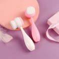 thumbnail image 5 of Face Cleansing Brush Double Side Facial Brush with Soft Bristles for Face Cleansing Skin Care, Silicone Face Brush for Facial Scrub Exfoliating Massaging (pink), 5 of 5