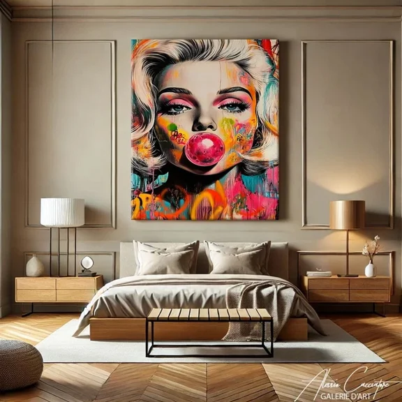 Kna Prints - 1 Pc Poster Marilyn Monroe Pop Graffiti Art Prints Glam Home Decor, UNFRAMED-8x12