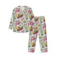 thumbnail image 1 of Balery America Landmarks1 Pijama para Hombre de Dos Piezas con Manga Larga, Conjunto de Dormir y Descanso Suave con Bolsillos-Large, 1 of 7