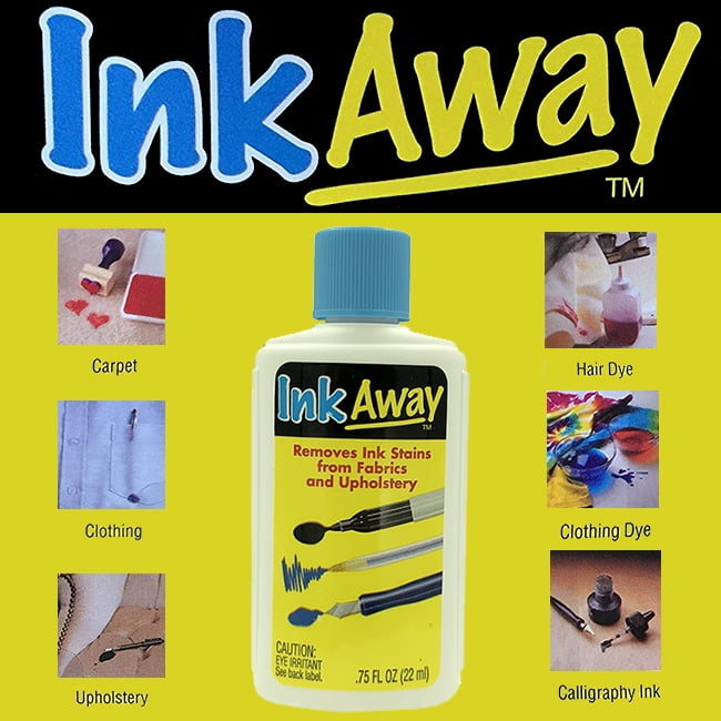 Ink Away Removes Ink Stains From Fabric And Upholstery 0 75 Fl Oz Walmart Com Walmart Com