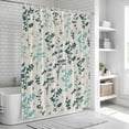 thumbnail image 6 of Teal Green Botanical Shower Curtain, Waterproof Shower Curtains for Bathroom, Rustic Country Spring Floral Summer Leaf Washable Fabric Bathtub Curtain Set Bath Decor with 12 Hooks Stall 36"x72", 6 of 8