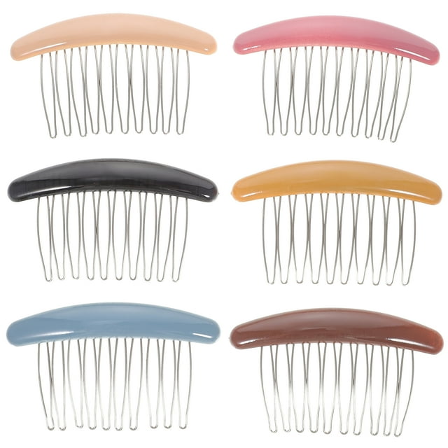 6 peinetas laterales decorativas para el cabello, accesorios para mujeres y niñas.