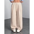 thumbnail image 4 of Women's Solid Corduroy Drapey Loose Wide Leg Casual Long Pants Color S, 4 of 9