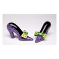 thumbnail image 3 of 4.25" Purple Heels with Green Polka Dot Bows Salt and Pepper Shaker, 3 of 3