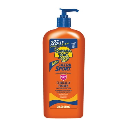 Banana Boat Ultra Sport Sunscreen Lotion SPF 50+, 12 oz Family Size