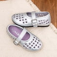 thumbnail image 4 of Viluyesy Girls Mary Jane Sandals Kids Summer Hollow Out Closed Toe Ankle Strap Shoes Gray Size 13 Little Kids, 4 of 7
