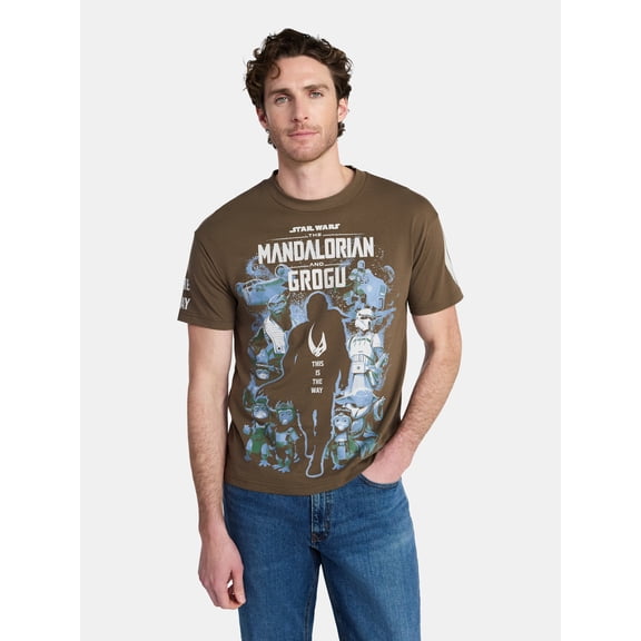 The Mandalorian Men's and Big Men's Mando Poster Graphic Tee with Short Sleeves, Sizes S-3XL