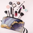 thumbnail image 6 of Portable Storage Bag 7.9×3.5×2.4in Simple Design Convenient Storage And Finishing Bag Light Body Can Be Used As A Cosmetic Bag Storage Bag Purple-White-Gold Marble, 6 of 8