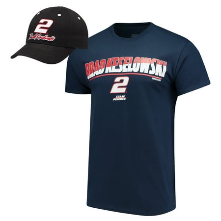 T-shirt Checkered Flag - Brad Keselowski Checkered Flag Hat & T-Shirt Combo - Navy