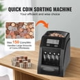 thumbnail image 2 of KFFKFF Automatic Coin Sorter and Counter for USD Coins, Handles 4 Denominations, Includes LCD Display, 200-Coin Capacity, with Coin Tubes and Storage Boxes, 2 of 9