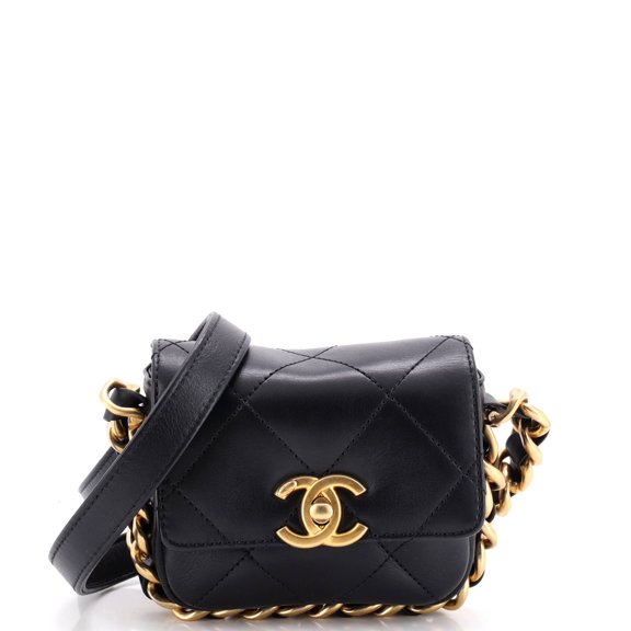 Pre-Owned Framing Chain Flap Bag Quilted Calfskin Mini By Rebag