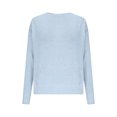 thumbnail image 4 of ITSAME Long Sleeve Shirts for Womens, Fashion Lightweight Crewneck Loose Fit Casual Pullover Tops Sky Blue M, 4 of 8