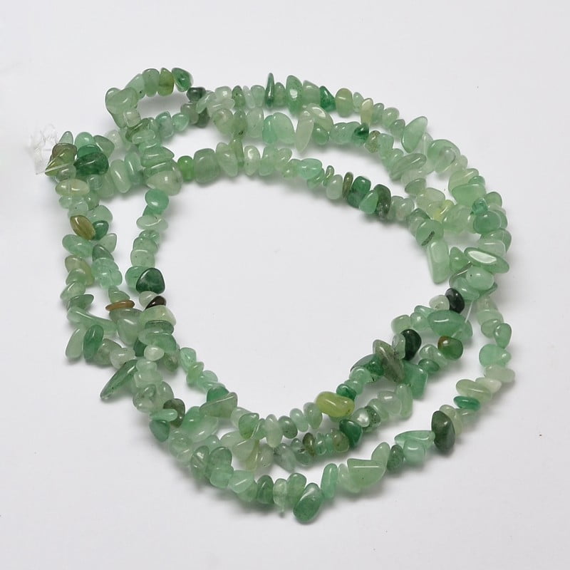 10Strand Natural Green Aventurine Chip Bead Strands 4~12x4~7x2~5mm Hole: 1mm about 80~81cm