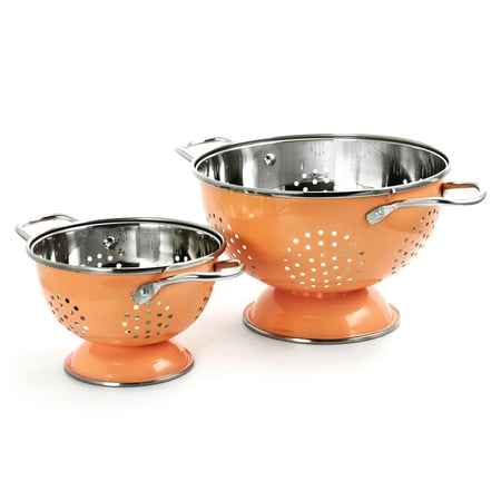 Gibson Cafe Vibes 2 Piece Colander and Salad Strainer Set in