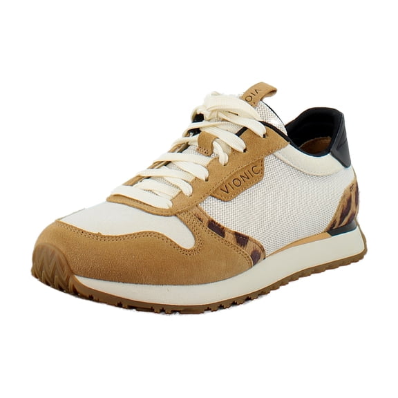 Vionic Monarch Women's Fashion Sneakers Ivory/Leopard Size 5 M