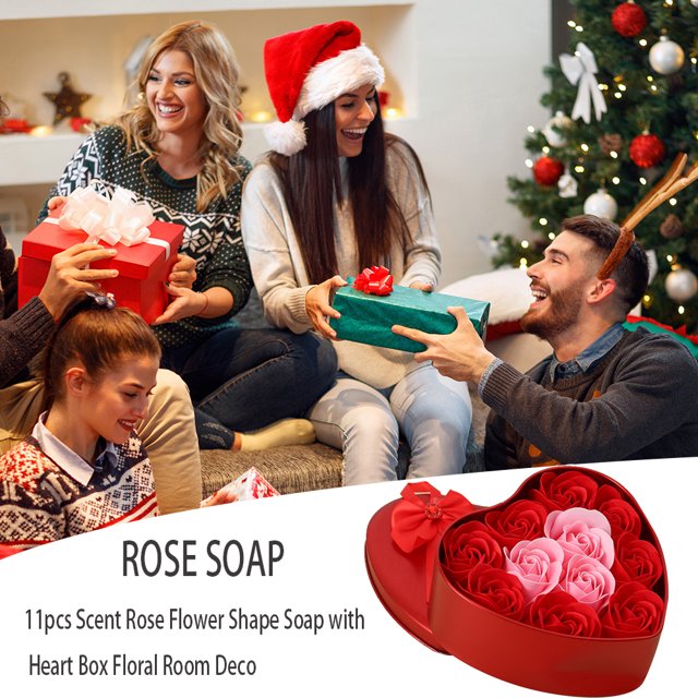 11uds aroma floral flor de rosa jabón día de San Valentín amante cumpleaños regalo romántico Ndcxsfigh Cuidado Belleza