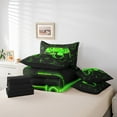 thumbnail image 4 of Erosebridal Game Bed in a Bag Full size 7 Pieces, Black Green Bed Set, Reversible, 4 of 5