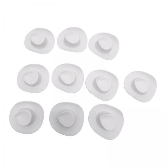 2x 10 Uds Casa de Muñecas Mini Sombrero de Sombrero de Muñeca, Juegos de Casa, 1/6 Mini Sombreros de Vaquero Occidental para Vestir DIY, Juego 2 piezas