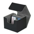 thumbnail image 1 of Card Storage Box Multipurpose Large Capacity Insert PU Leather Magnetic Closure Trading Cards for Game Tarot Poker 130+, 1 of 7