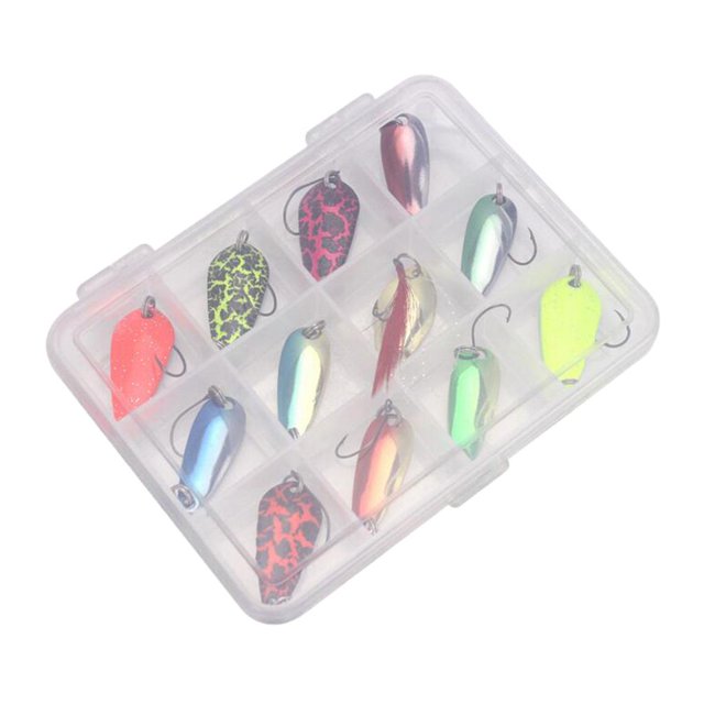 S SERENABLE 12 Sequins Fishing Single Hook Bass Trout B B