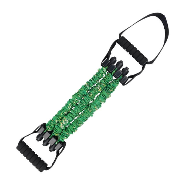 Generic Detachable Chest Expander with Lightning Green 160lbs Resistance, TPE & Nylon Construction, Portable Carry Bag Included