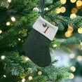 thumbnail image 2 of CuiLiyq Christmas Stockings with Initials, Green Knitted Xmas Stocking, Christmas Party Fireplace Family Hanging Stocking Decorations (7.8 Inch, Letter-I), 2 of 5