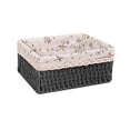 thumbnail image 2 of AMERTEER Storage Basket Eco-friendly Wear Resistant Fabric Anti-deform Rattan Organizer Basket for Home Red S, 2 of 13
