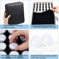 thumbnail image 4 of Plastic Loose Diamond Round Boxes Organizer Bags for Nail Art Small Items Loose Gems Storage with PU Leather Box White 20.5x25.7x6.8cm 60pcs/set, 4 of 9