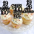 thumbnail image 2 of 30PCS Black 100th Birthday Cupcake Toppers Glitter One Hundred Years 100 Fabulous Happy 100 Straight Outta 1926 Cupcake Picks for 100th Birthday Anniversary Party Cake Decorations Supplies, 2 of 7
