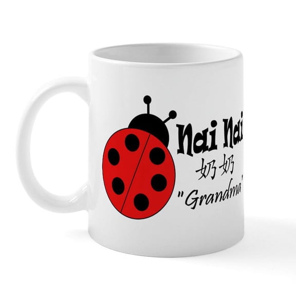 CafePress - Nai Nai Ladybug Mug - 11 oz Ceramic Mug - Novelty Coffee Tea Cup