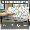 thumbnail image 4 of XYZCANDO Rabbit Floral RV Dinette Cushion Covers Easter Sofa Slip Covers for 2 Seat Cushion Couch Camper Accessories Stretchable Couch Cover 2 Cushion Sofa Fashion RV Decor Easy to Install White, 4 of 7