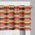 thumbnail image 5 of Ambesonne Geometric Valance & Curtain, Colorful Horizontal Line, 55"x24", Scarlet Orange Blue, 5 of 7