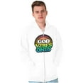 thumbnail image 5 of God Vibes Only Good Feels Religion Zip Up Hoodie Men's Women's Brisco Brands S, 5 of 6