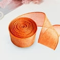 thumbnail image 6 of Qocolhg Easter Spring Pastel Wired Ribbon Rolls,Easter Bunny Wired Edge Ribbons,Decorative Wrapping Ribbons for Gift,Easter Colorful DIY Craft Ribbons,Easter Fabric Ribbon Decor,5.5 Yards,Orange, 6 of 6