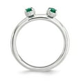 thumbnail image 2 of Sterling Silver Stackable Expressions 0.34 Ct. Created Emerald Two Stone Ring Size 7, 2 of 4