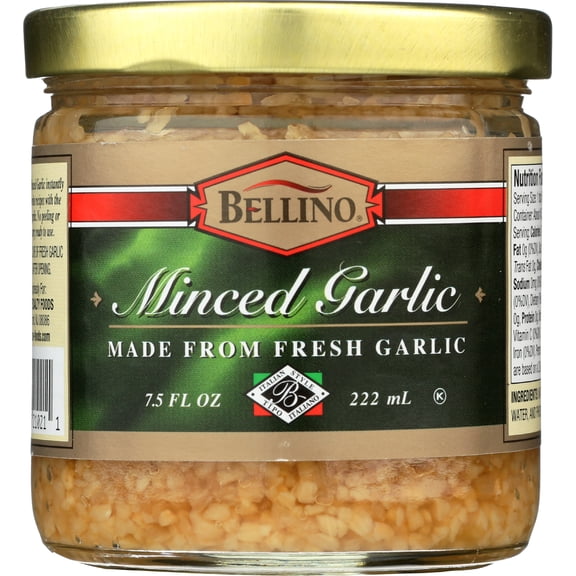 Pack of 12, Bellino inced Garlic, 7.5 fl oz