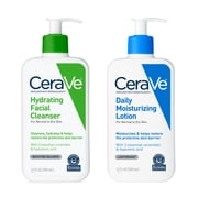 CeraVe Daily Skincare Essentials Kit for Balanced to Dry Skin, 2 Piece Set