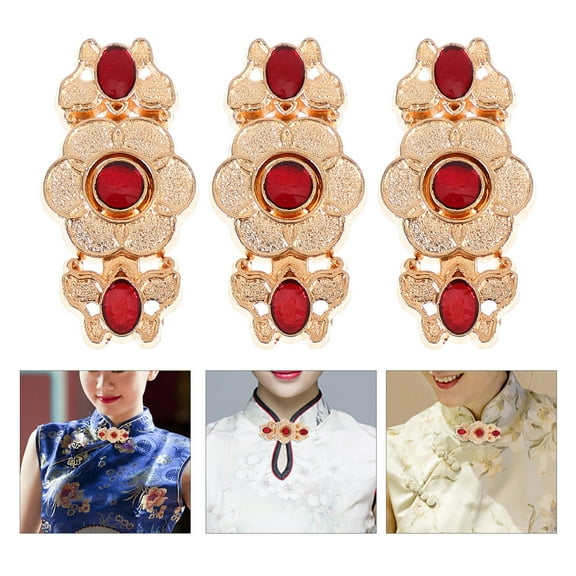 SASABAXI 8Pcs Decorative Buckles for Han Suit Wear Zinc Alloy with